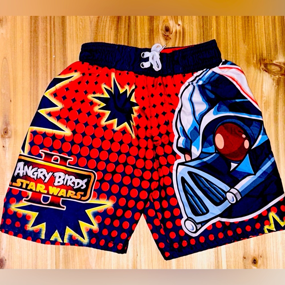 Angry Birds Star Wars Boys Swim Trunks 4/5 Like New Condition